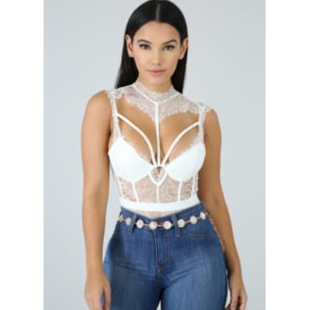 White Lace Bodysuit